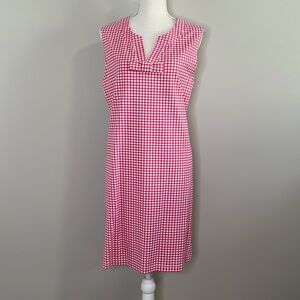 Sailor-Sailor Gingham Hot Pink/White Sleeveless Dress X-Large